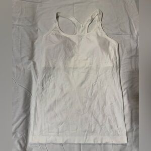 Lululemon Athletica White Ribbed Tank Top #590